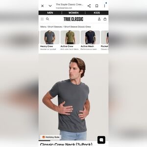 Green True Classic Crew Neck T-shirt